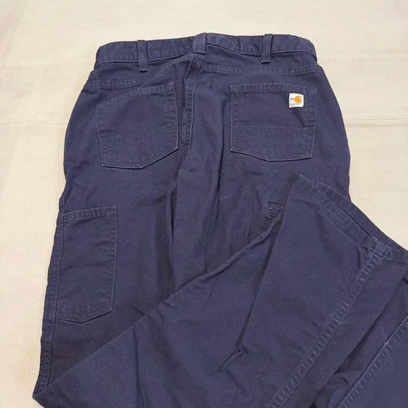 Carhartt FR Flame Fire Resistant Navy Canvas Work Pant 102689-410 Women-6359 - Picture 3 of 12